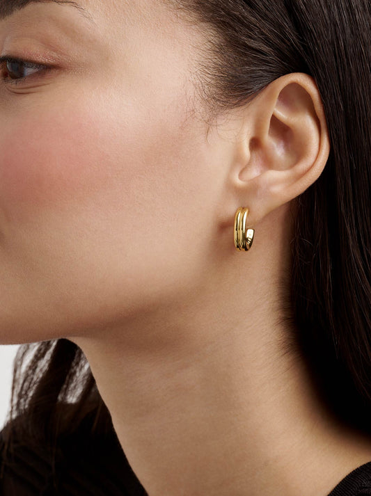 TED BAKER HILYA HIDDEN HEART EARRINGS (Gold)