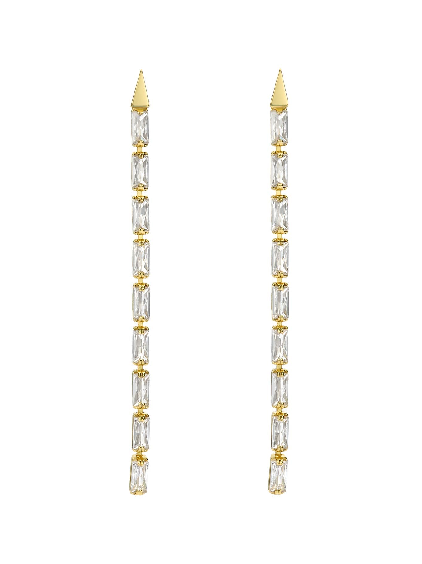 TED BAKER ISALIE BAGUETTE CRYSTAL EARRINGS (Gold)
