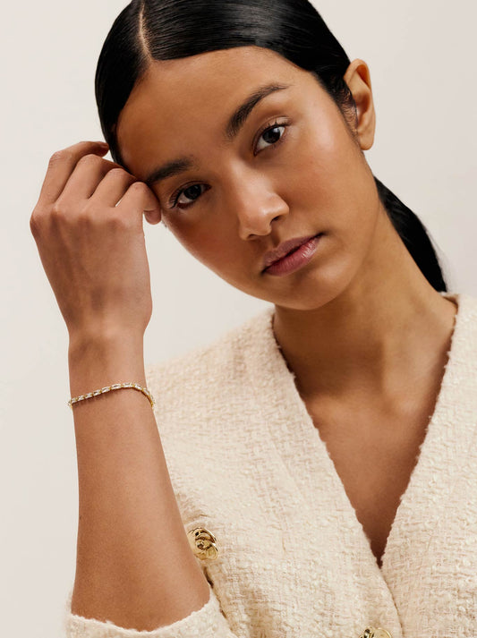 TED BAKER ISELA BAGUETTE SLIDER BRACELET (Gold)
