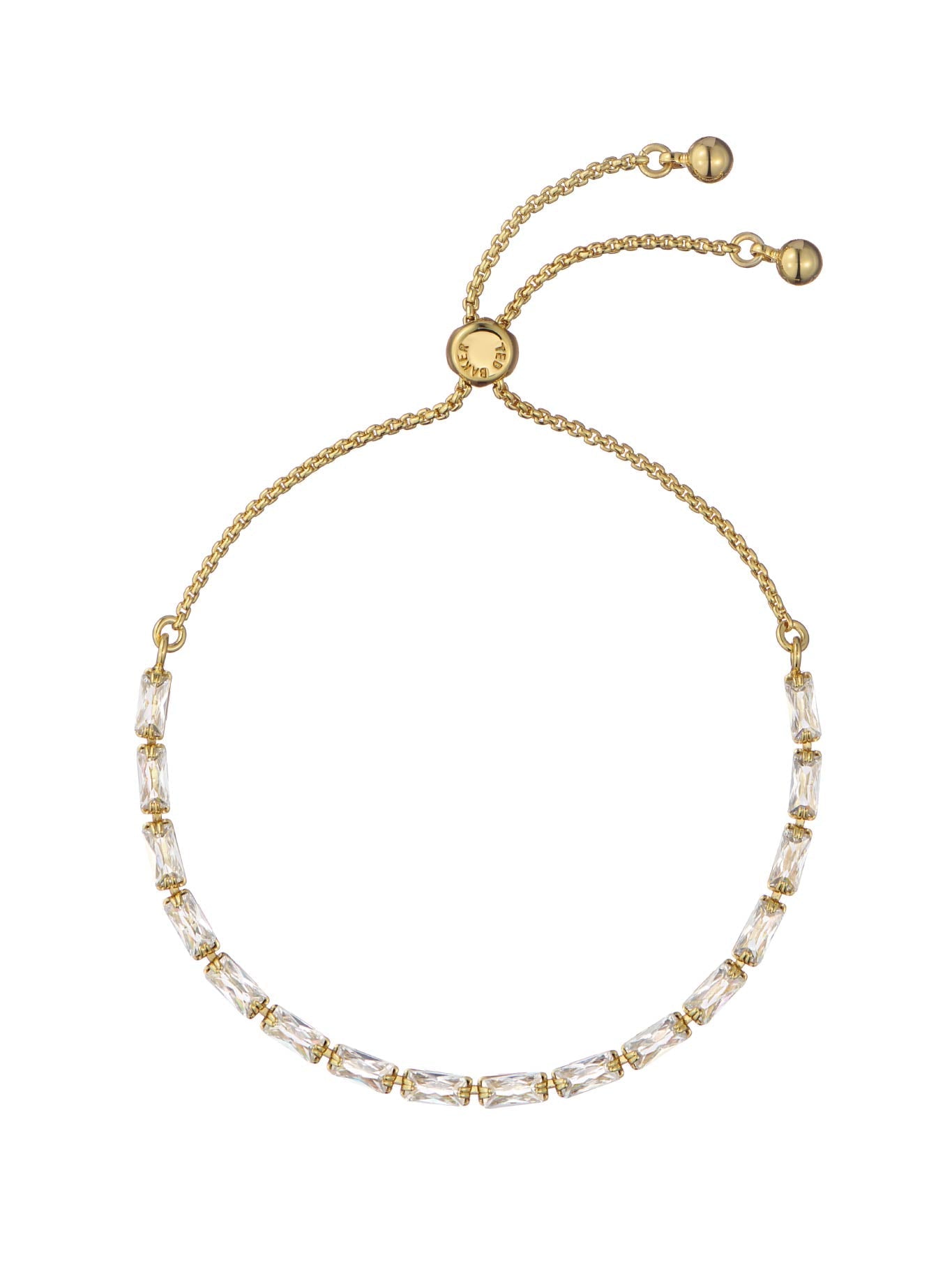 TED BAKER ISELA BAGUETTE SLIDER BRACELET (Gold)