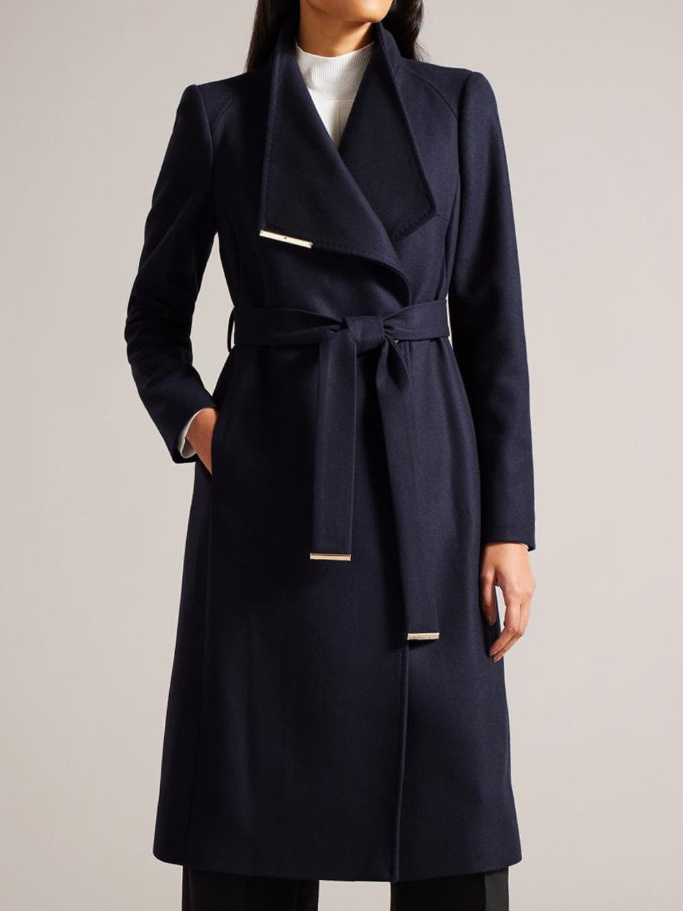 TED BAKER ROSE LONG COAT (Dark Green)