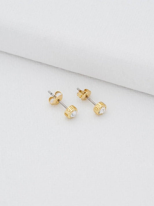 Image of Jewelry. Product name - TED BAKER SINEE MINI CRYSTAL STUDS in Gold colour by brand - Ted Baker