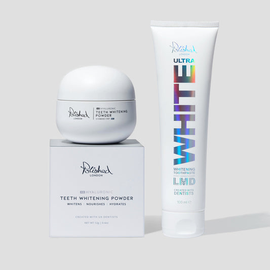 Image of Teeth Whiteners. Product name - Teeth Whitening Powder And Toothpaste Bundle in colour by brand - Polished London