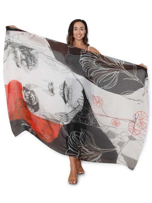 THE ARTISTS LABEL THE GIRL WITH THE RED BOB SCARF (Print)