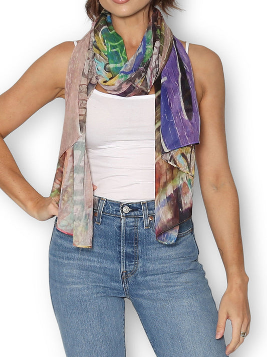 Image of Scarves & Shawls. Product name - The Artists Label Hosier Lane Melbourne Scarf in Print colour by brand - The Artist Label