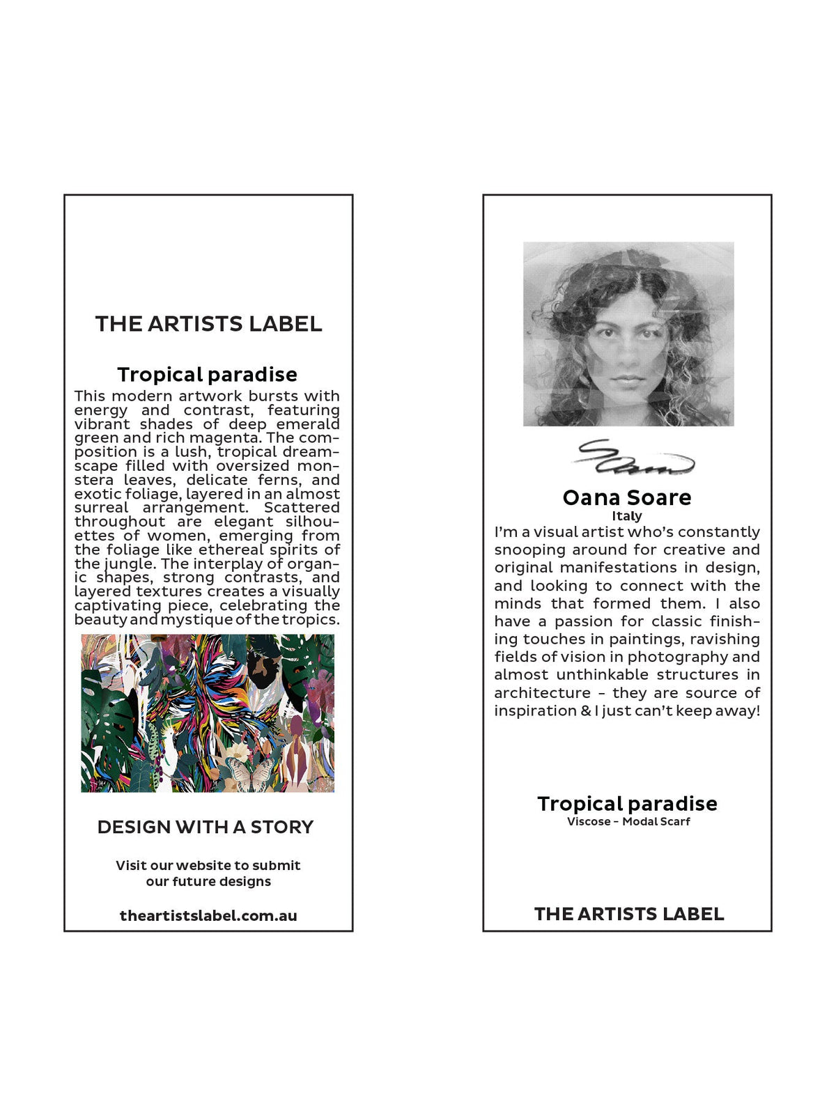 The Artists Label Tropical Paradise Scarf (Print)