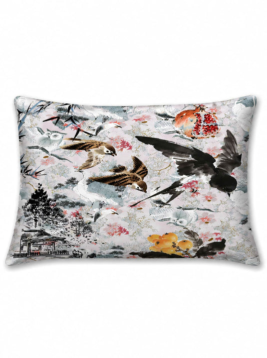 Image of Accessories. Product name - The Artists Label Seasons In Japan Silk Pillow Case in Print colour by brand - The Artist Label
