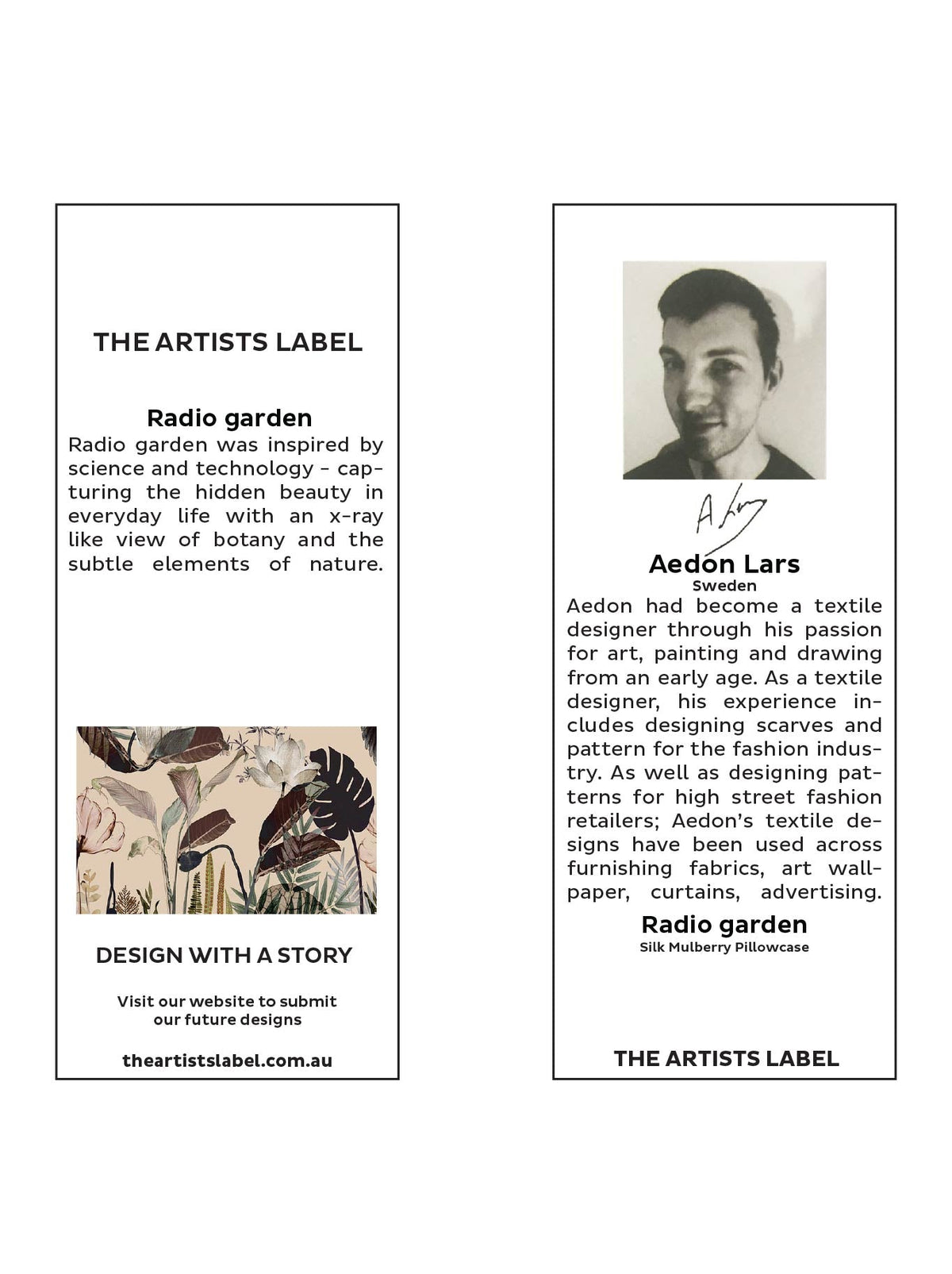 The Artists Label Radio Garden Silk Pillow Case (Print)