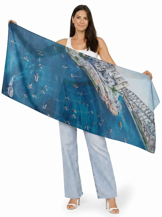 The Artists Label Around The Bay Scarf (Print)