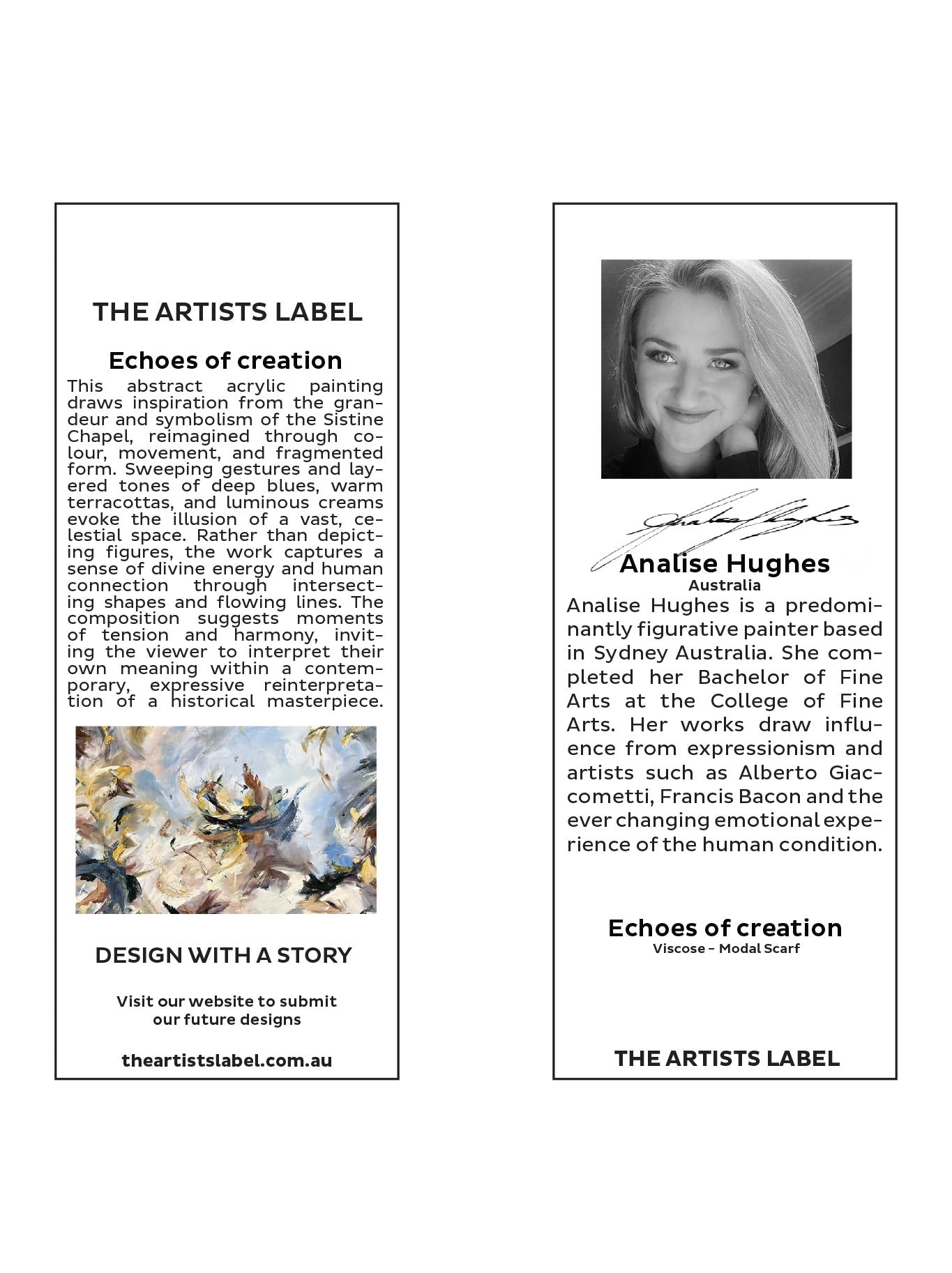 THE ARTISTS LABEL ECHOES OF CREATION SCARF (Print)