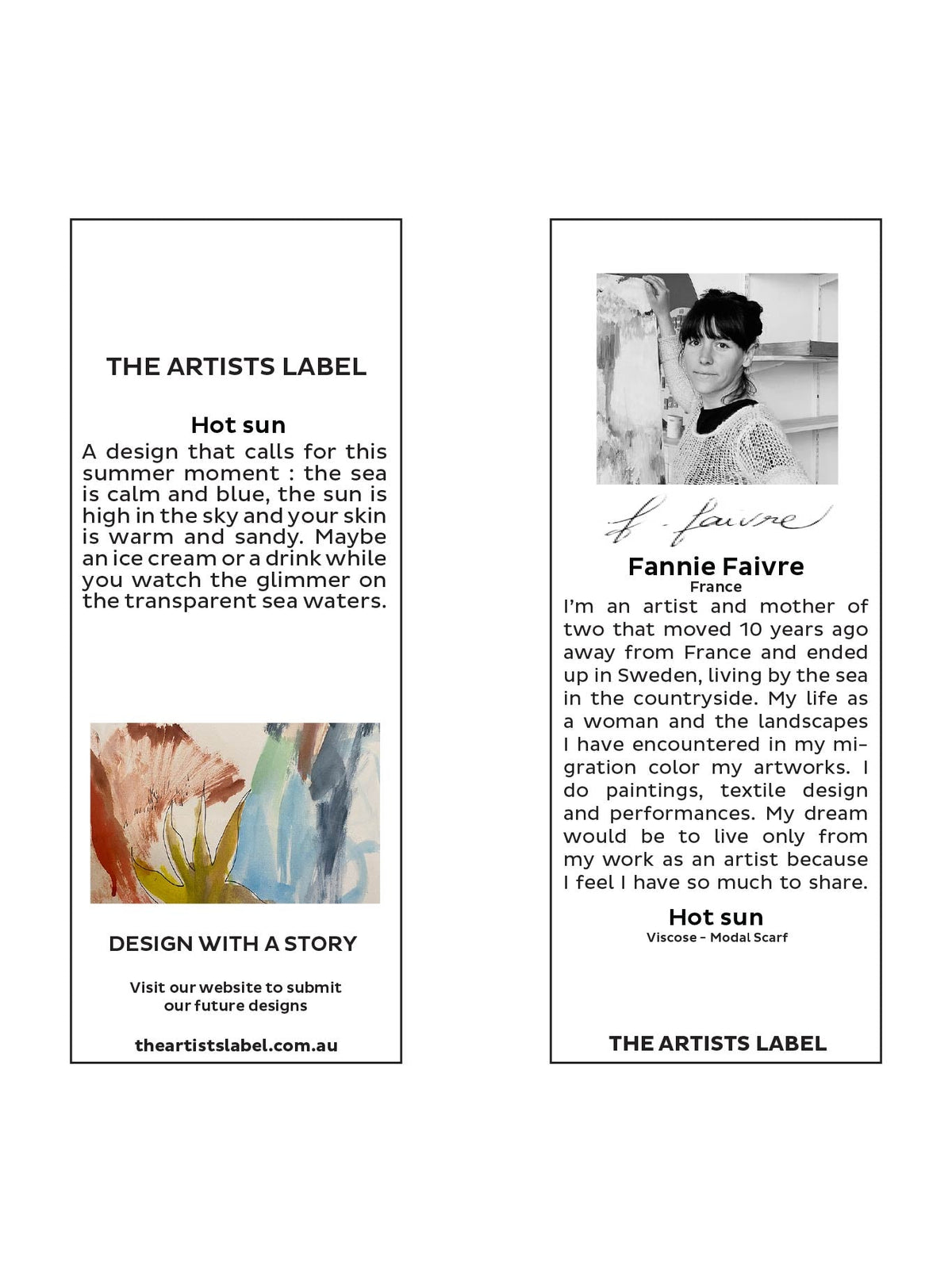 THE ARTISTS LABEL HOT SUN SCARF (Print)
