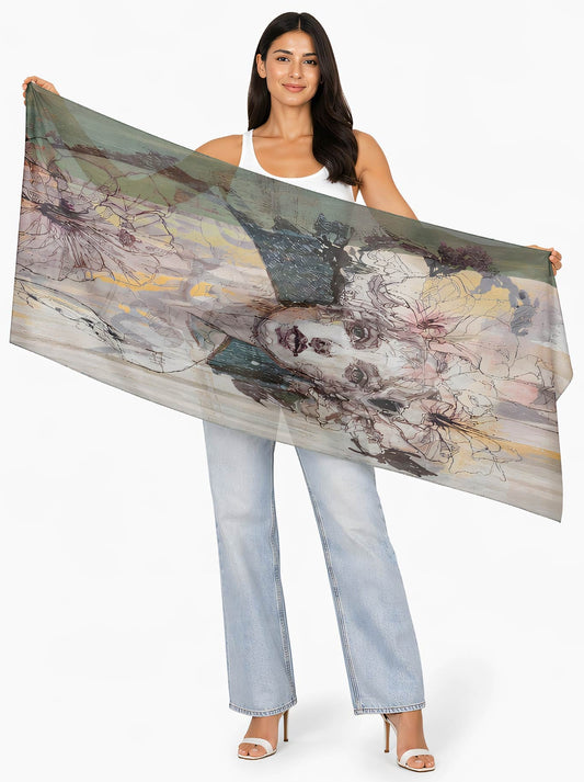The Artists Label Dreamy Floral Muse Scarf (Print)