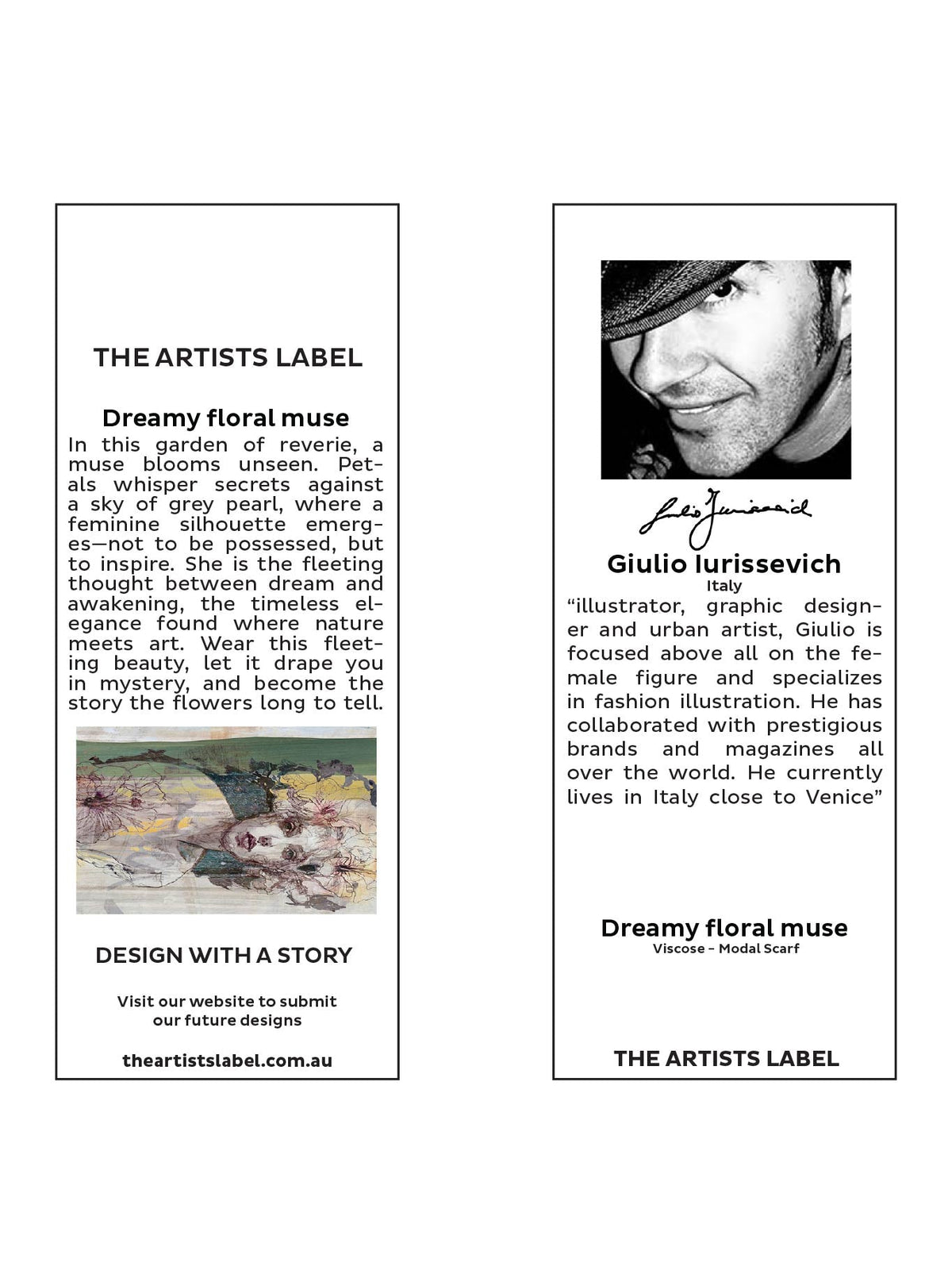 THE ARTISTS LABEL DREAMY FLORAL MUSE SCARF (Print)
