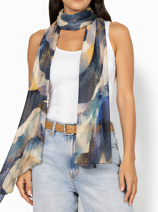 Image of Scarves & Shawls. Product name - The Artists Label Celestial Waves Scarf in Print colour by brand - The Artist Label