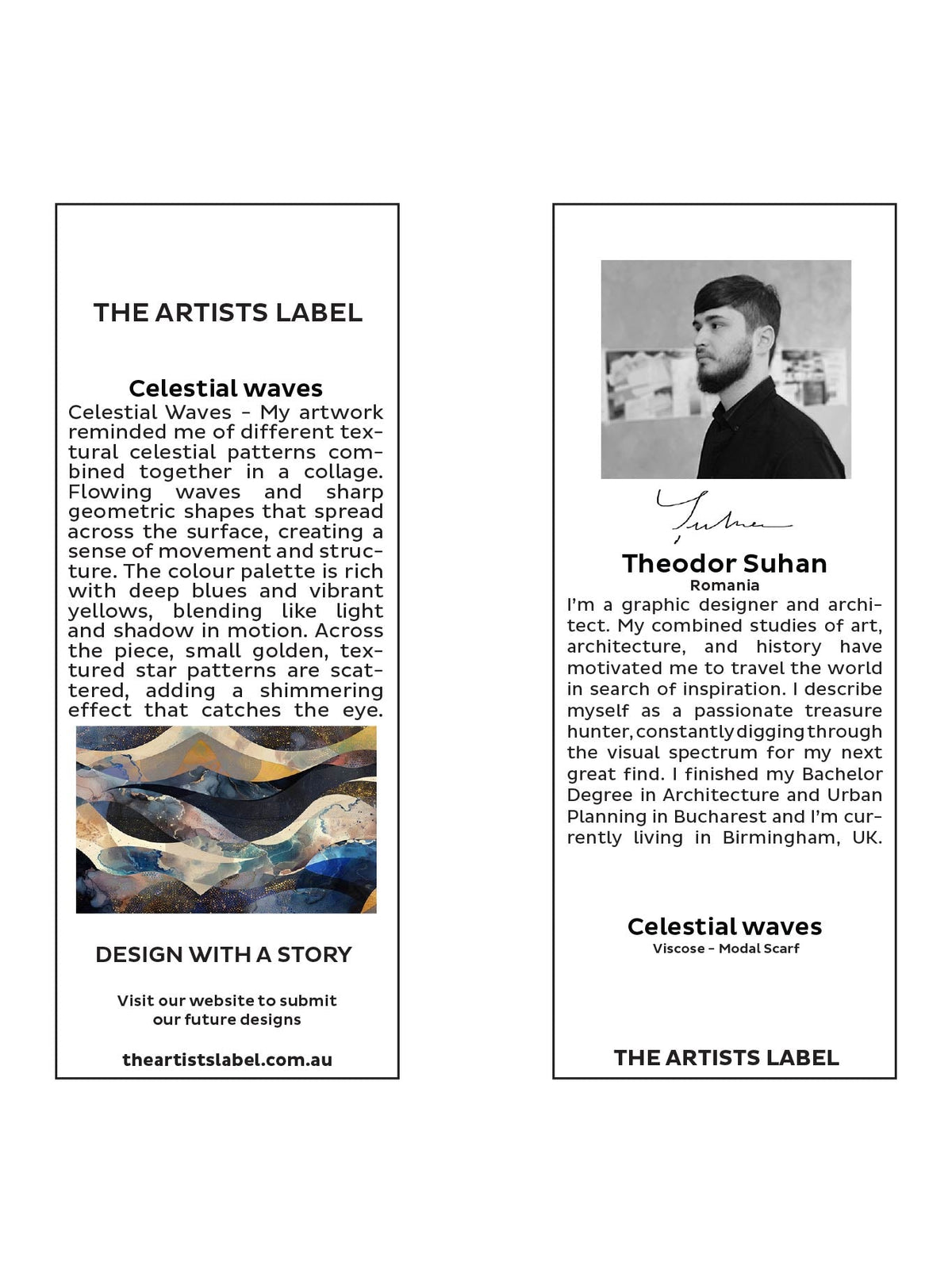 THE ARTISTS LABEL CELESTIAL WAVES SCARF (Print)