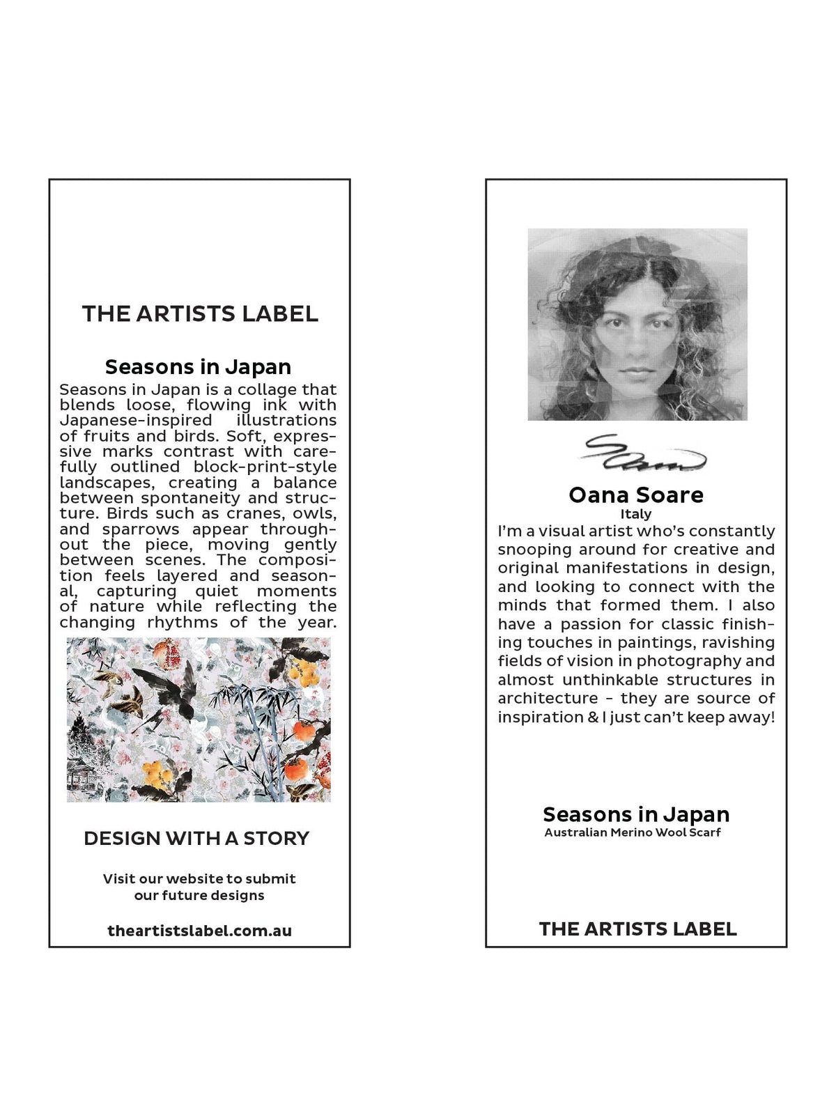 The Artists Label Seasons In Japan Wool Scarf (Print)