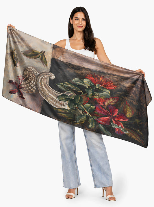 The Artists Label Nas In A Vase Silk Scarf (Print)