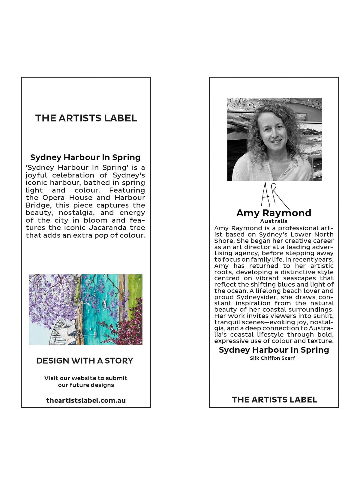 THE ARTISTS LABEL SYDNEY HARBOUR IN SPRING SILK SCARF (Print)