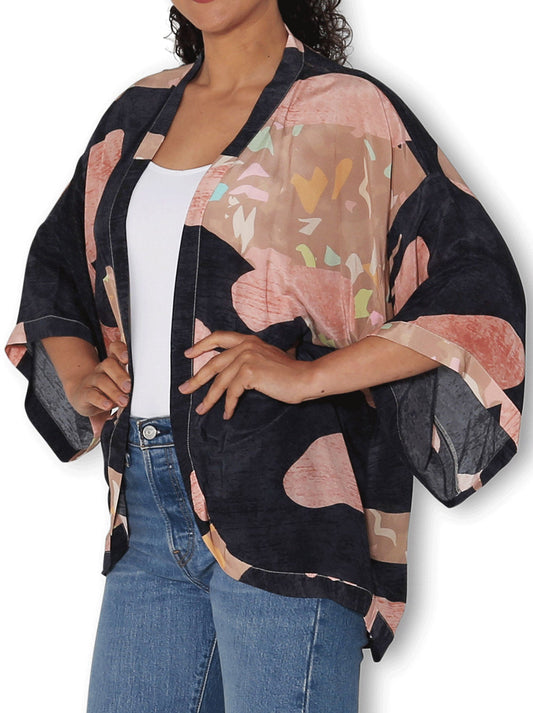 The Artists Label Wild Safari Silk Kimono (Print)