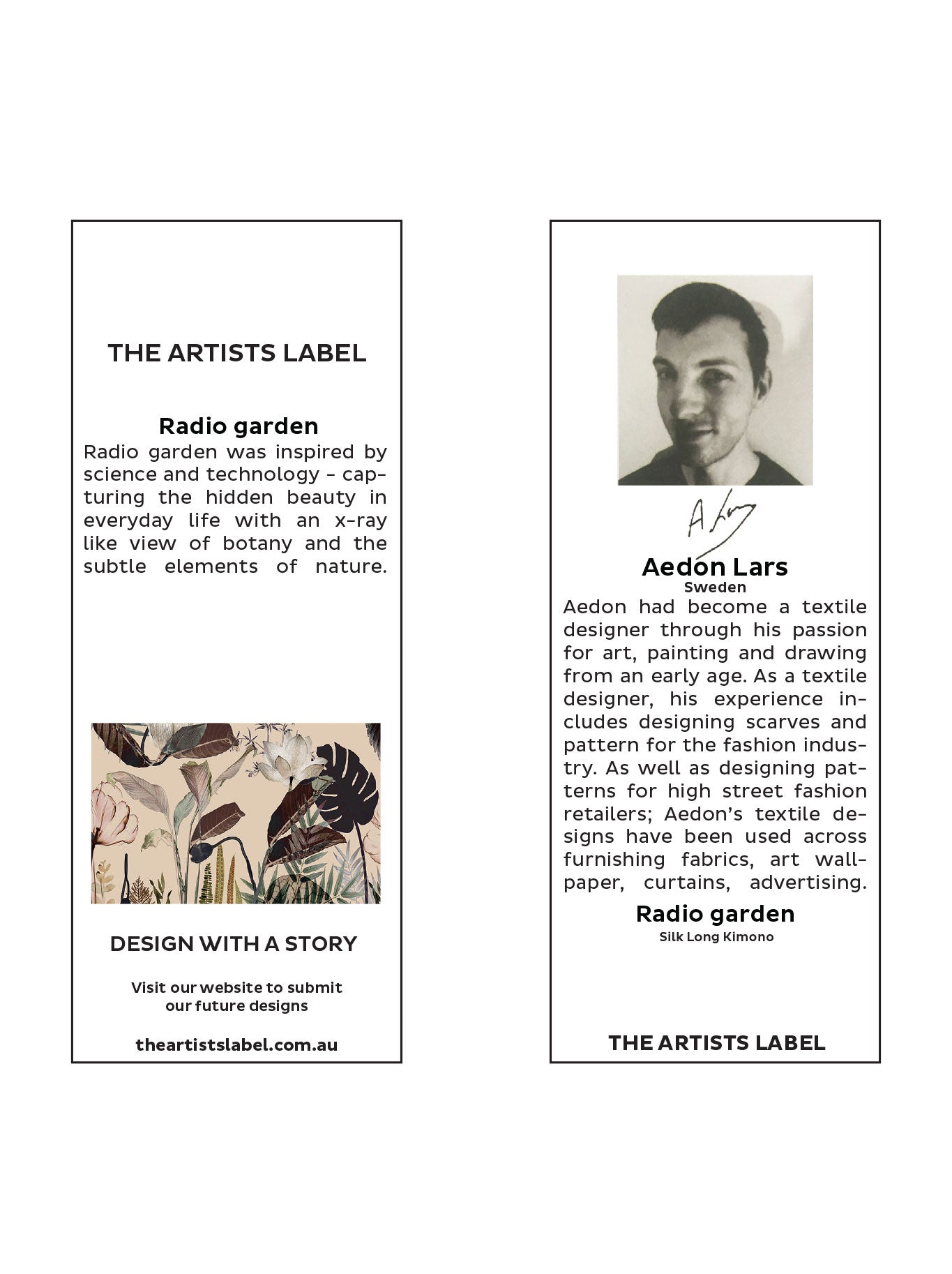The Artists Label Radio Garden Silk Long Kimono (Print)