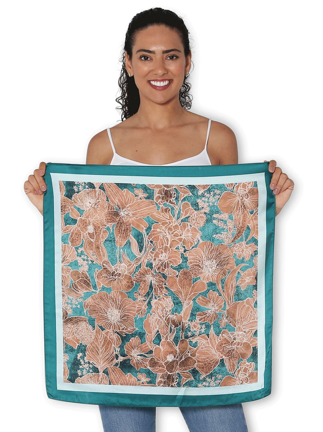 The Artists Label Orchid Ink Silk Square Scarf (Print)