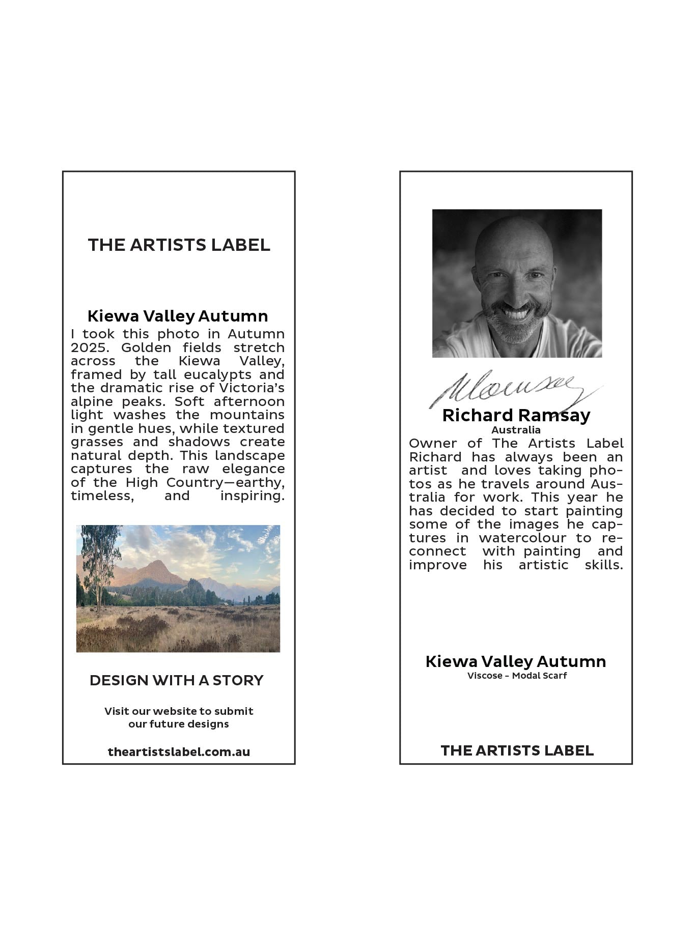 The Artists Label Kiewa Valley Autumn Scarf (Print)