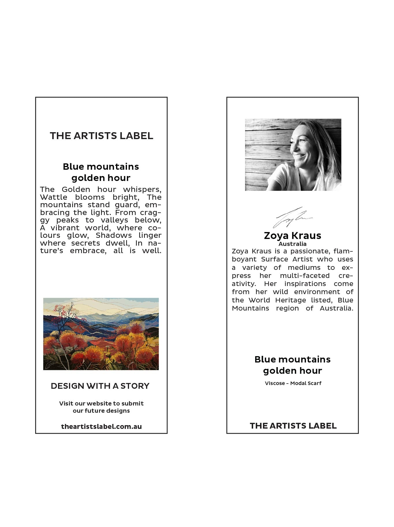 THE ARTISTS LABEL BLUE MOUNTAINS SCARF (Print)