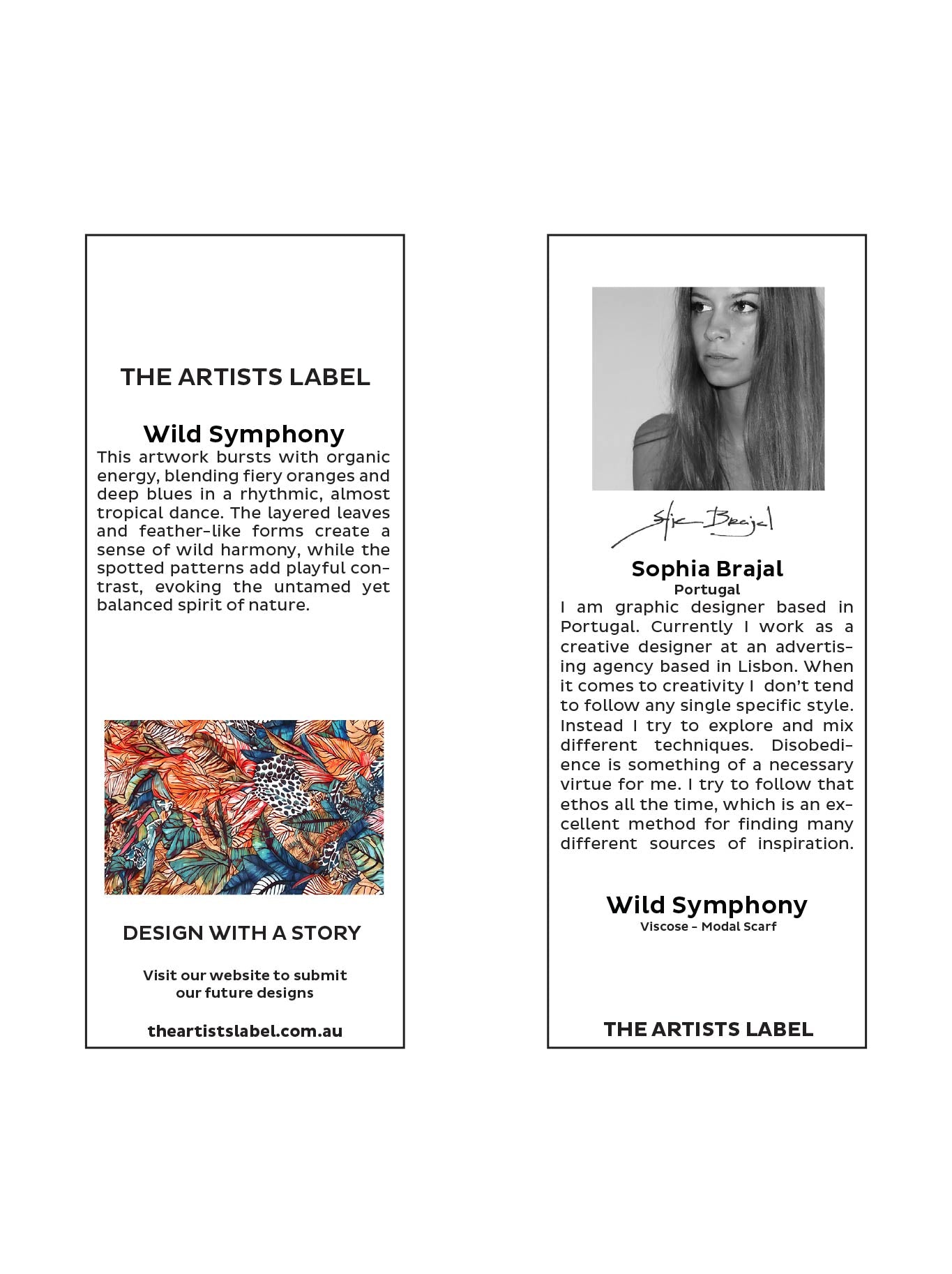 THE ARTISTS LABEL WILD SYMPHONY SCARF (Print)