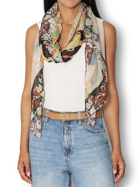 Image of Scarves & Shawls. Productname: The Artists Label Folk Still Life Scarf in Print colour by brand - The Artist Label