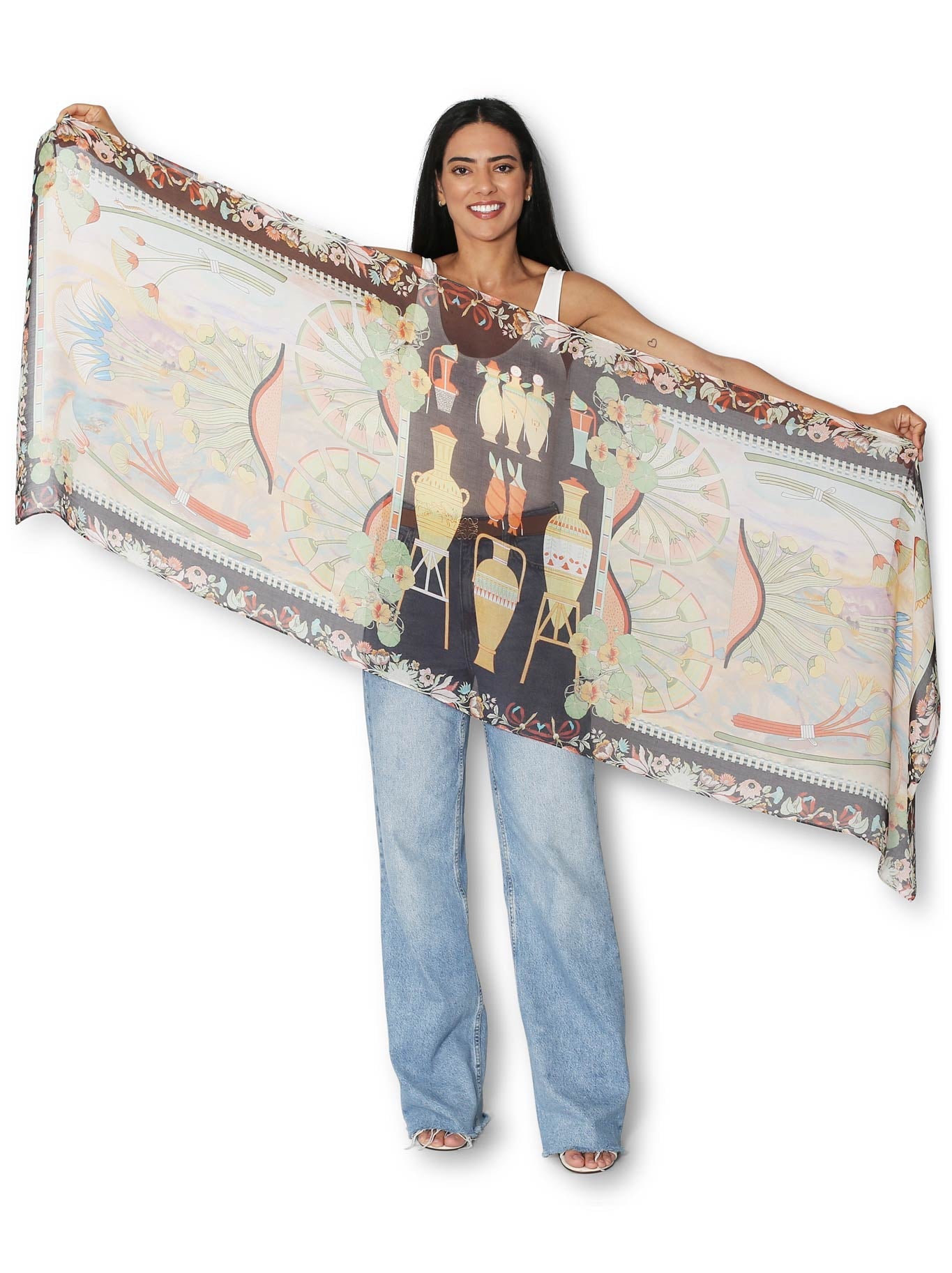 THE ARTISTS LABEL FOLK STILL LIFE SCARF (Print)