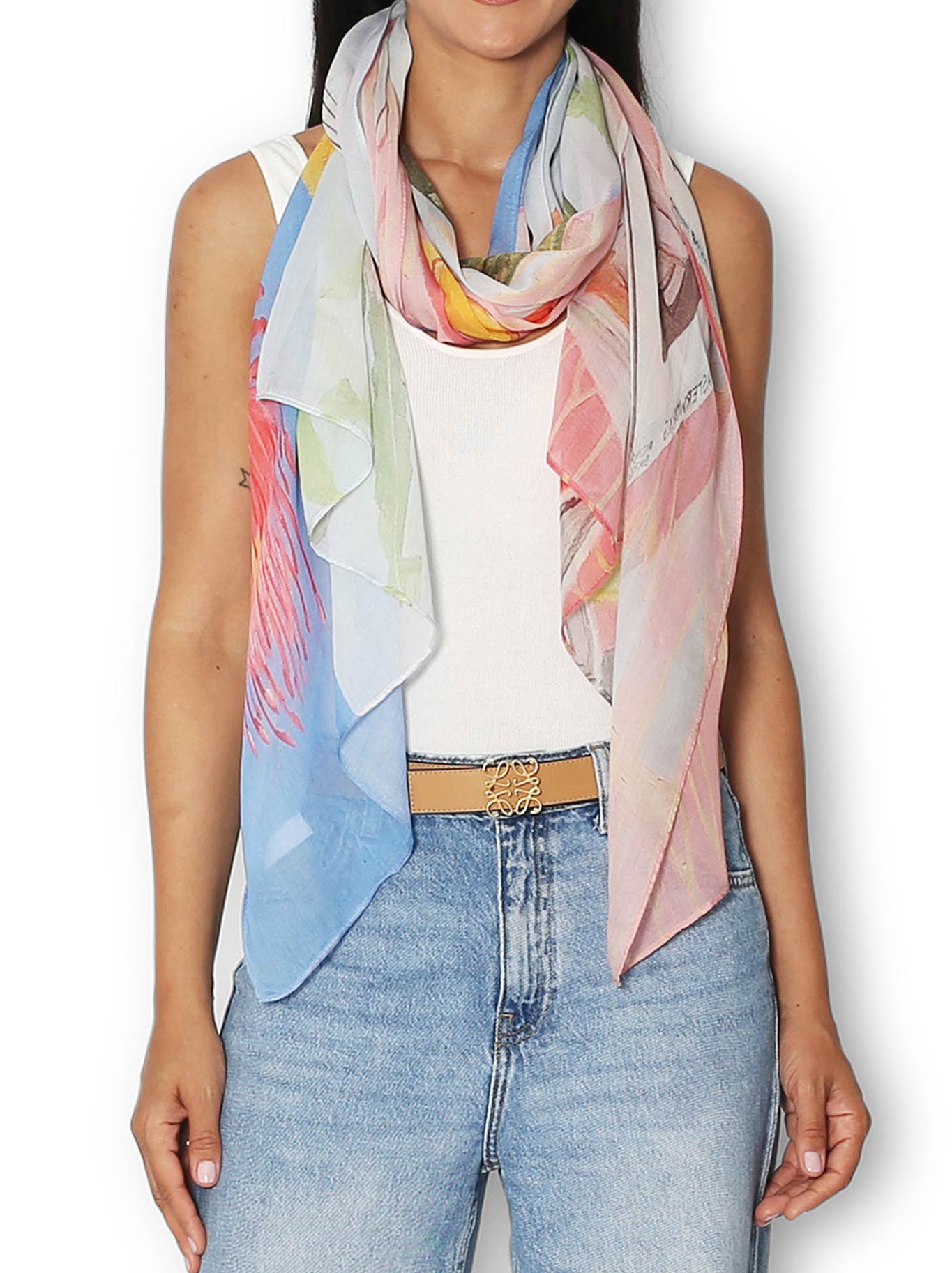 Image of Scarves & Shawls. Productname: The Artists Label A Blissful Hour On Ikat Scarf in Print colour by brand - The Artist Label