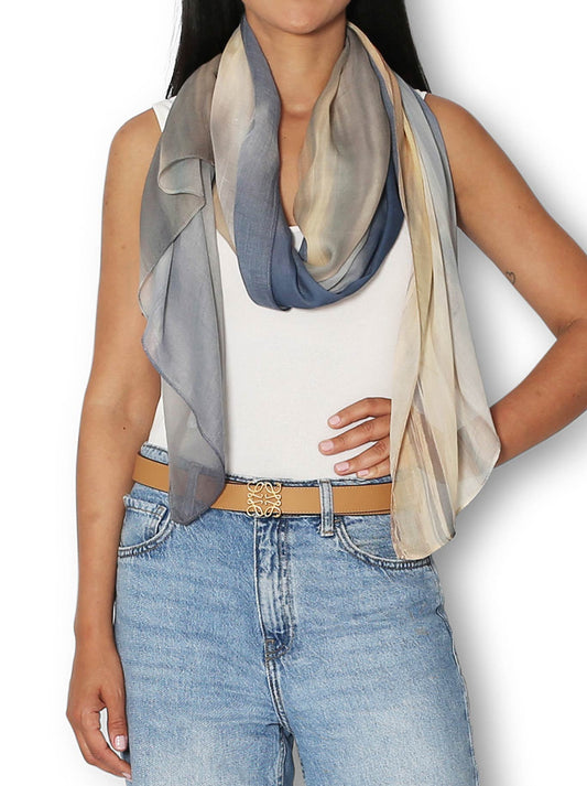 Image of Scarves & Shawls. Productname: The Artists Label Anna Bay Sunset Scarf in Print colour by brand - The Artist Label