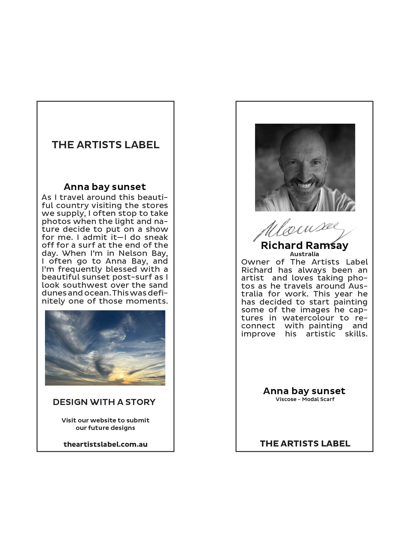 THE ARTISTS LABEL ANNA BAY SUNSET SCARF (Print)
