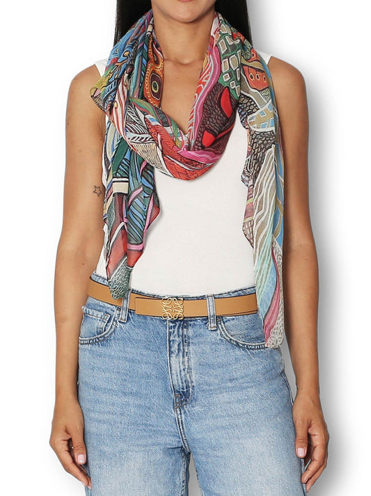Image of Scarves & Shawls. Productname: The Artists Label Abundance Scarf in Print colour by brand - The Artist Label