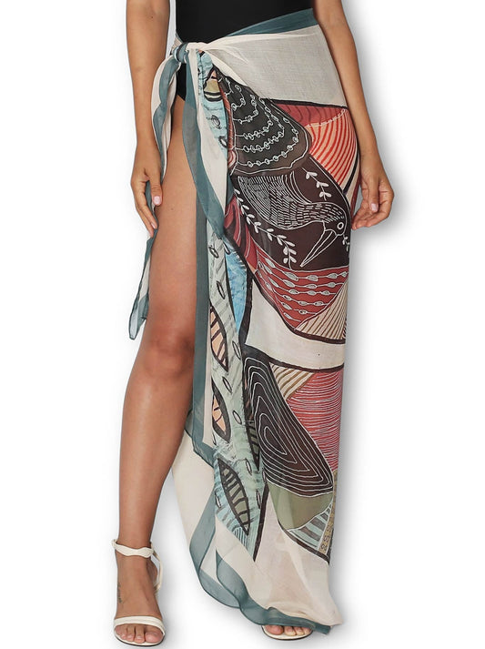 Image of Swimwear. Productname: The Artists Label Potted Plants Of Love Sarong in Print colour by brand - The Artist Label