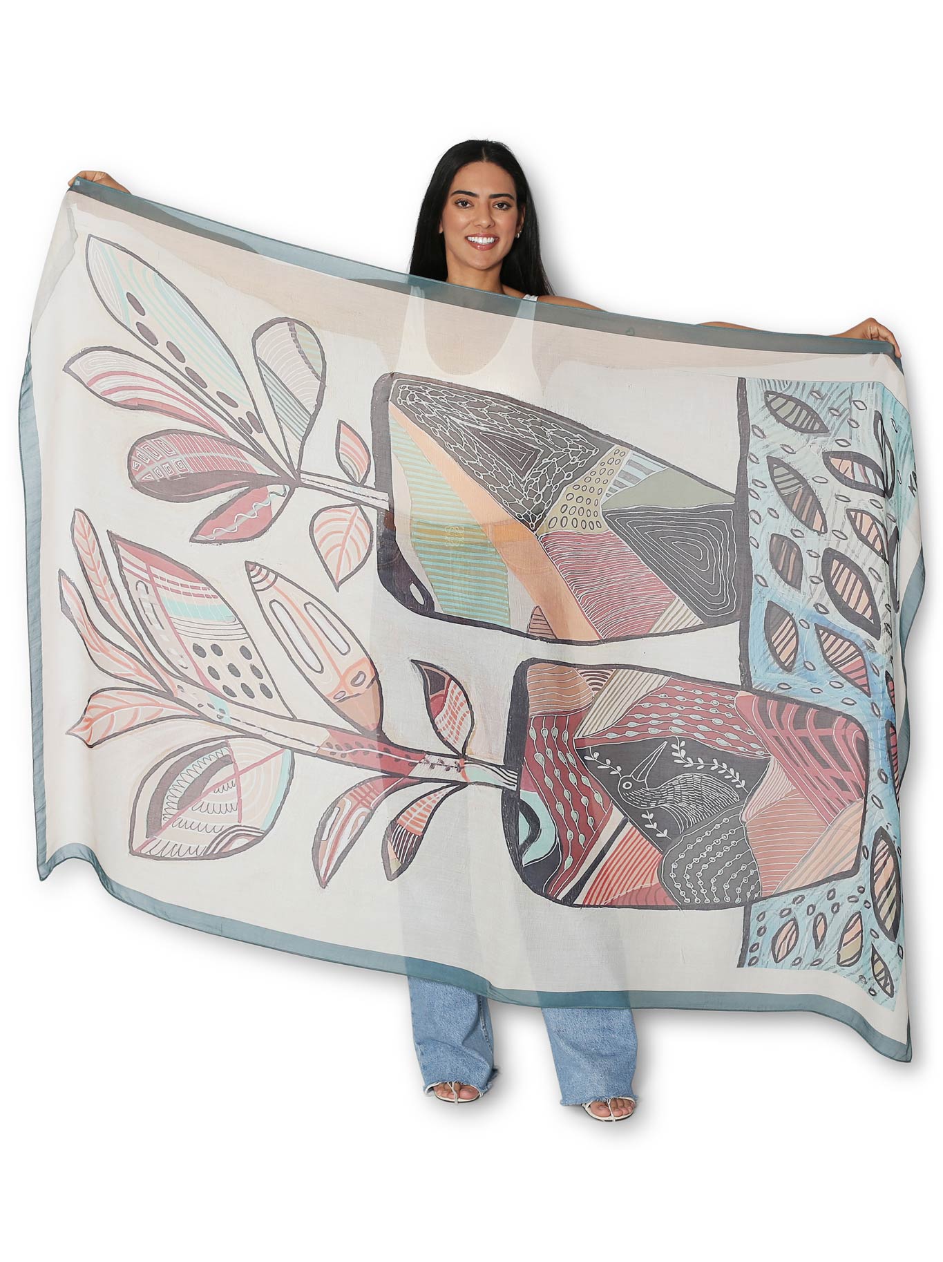 THE ARTISTS LABEL POTTED PLANTS OF LOVE SARONG (Print)