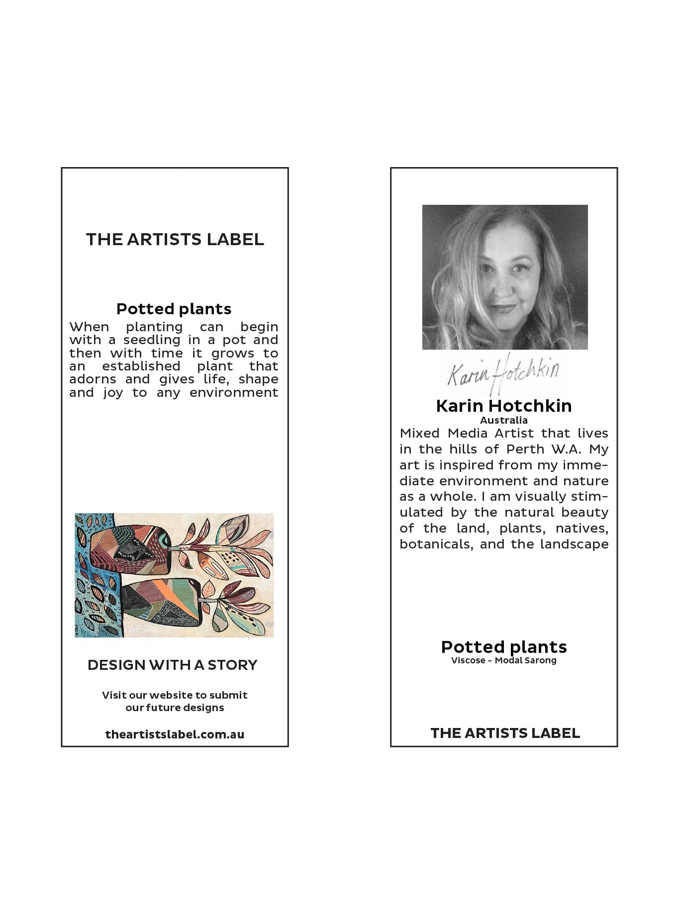 THE ARTISTS LABEL POTTED PLANTS OF LOVE SARONG (Print)