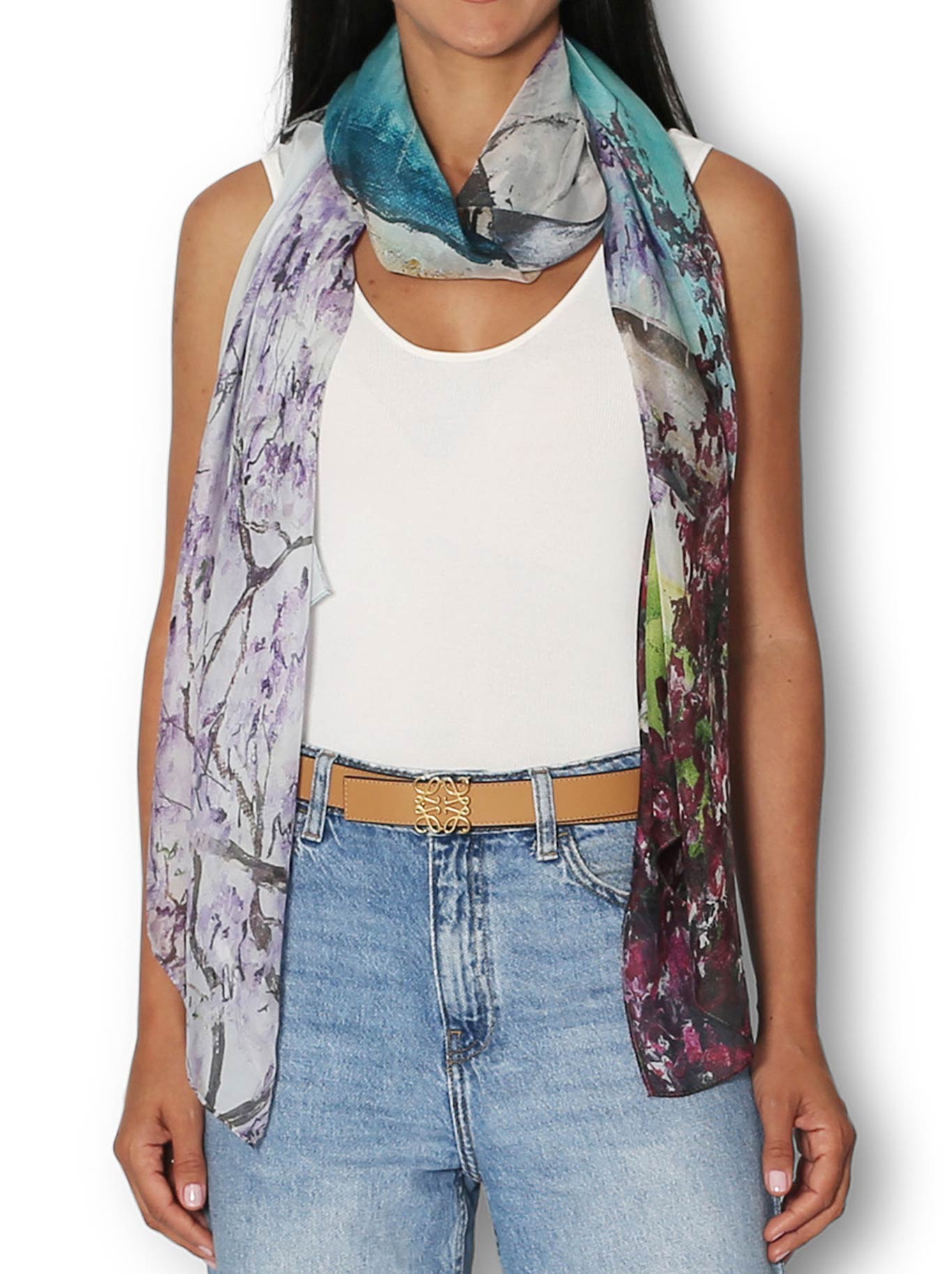 Image of Scarves & Shawls. Productname: The Artists Label Sydney Harbour Silk Scarf in Print colour by brand - The Artist Label