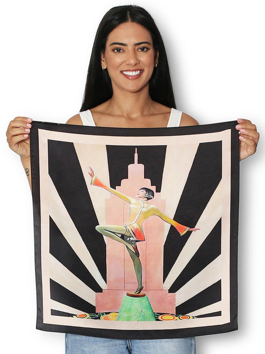 The Artists Label Deco Goddess Silk Square Scarf (Print)