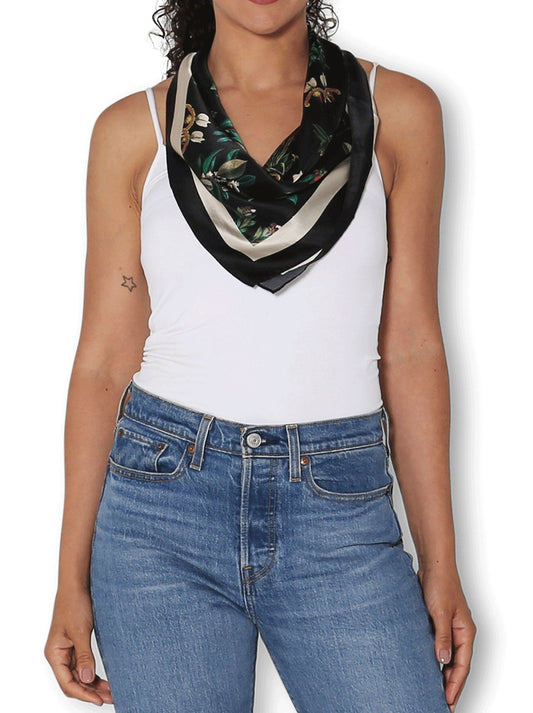 Image of Scarves & Shawls. Productname: The Artist Label Ancient Botany Silk Square Scarf in Print colour by brand - The Artist Label