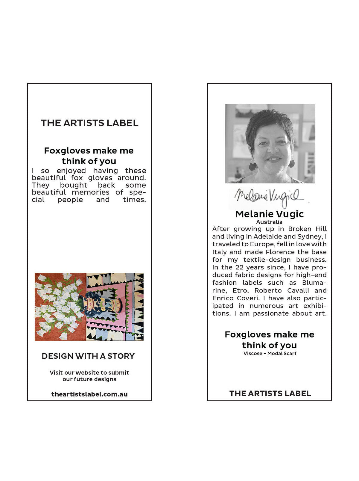 The Artists Label Foxgloves Make Me Think Of You Scarf (Multi)
