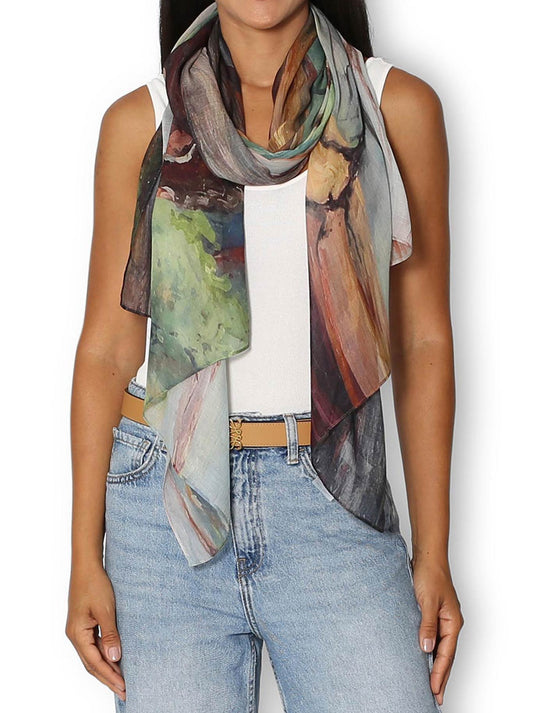 Image of Scarves & Shawls. Product name - The Artists Label Blown Away Scarf in Print colour by brand - The Artist Label