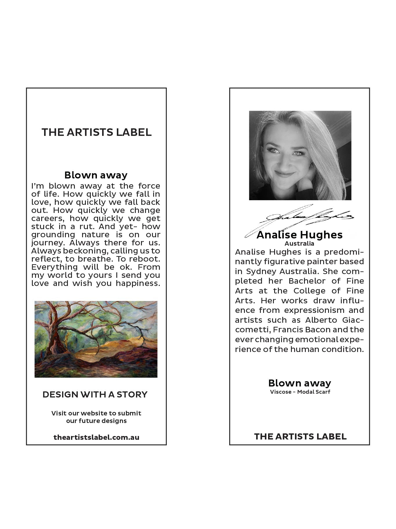 THE ARTISTS LABEL BLOWN AWAY SCARF (Print)