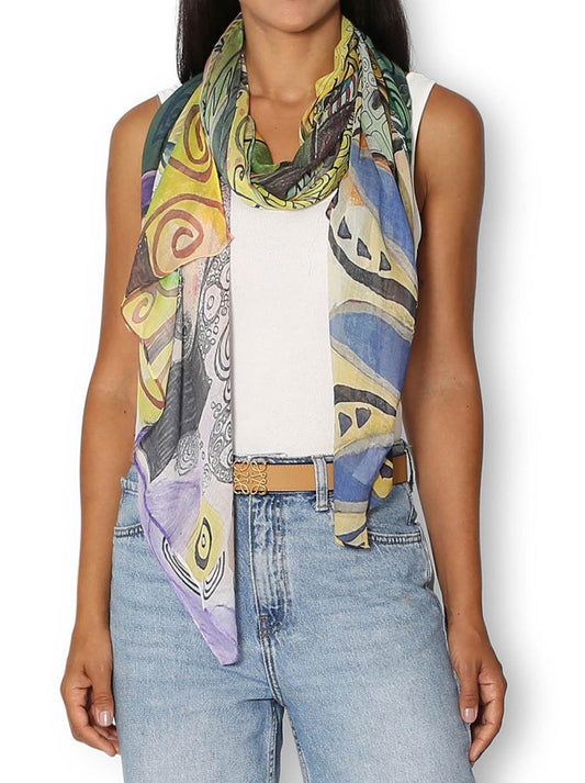 Image of Scarves & Shawls. Product name - The Artists Label Lady Klimt Scarf in Print colour by brand - The Artist Label