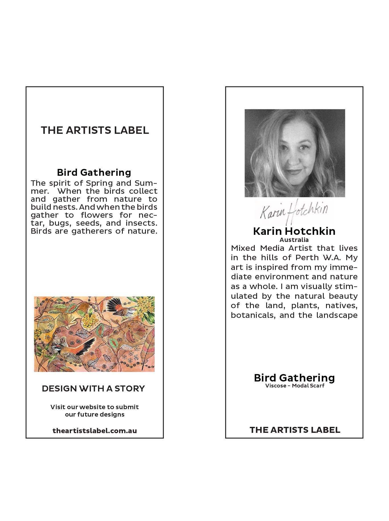 THE ARTISTS LABEL BIRDS GATHERING SCARF (Print)