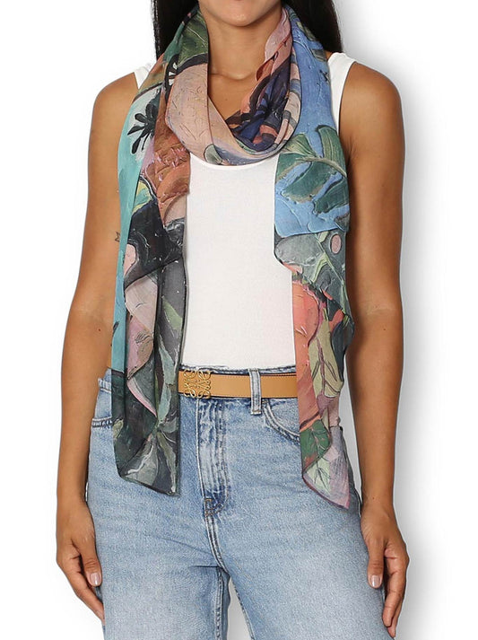 Image of Scarves & Shawls. Product name - The Artists Label A Day In Tahiti Scarf in Print colour by brand - The Artist Label