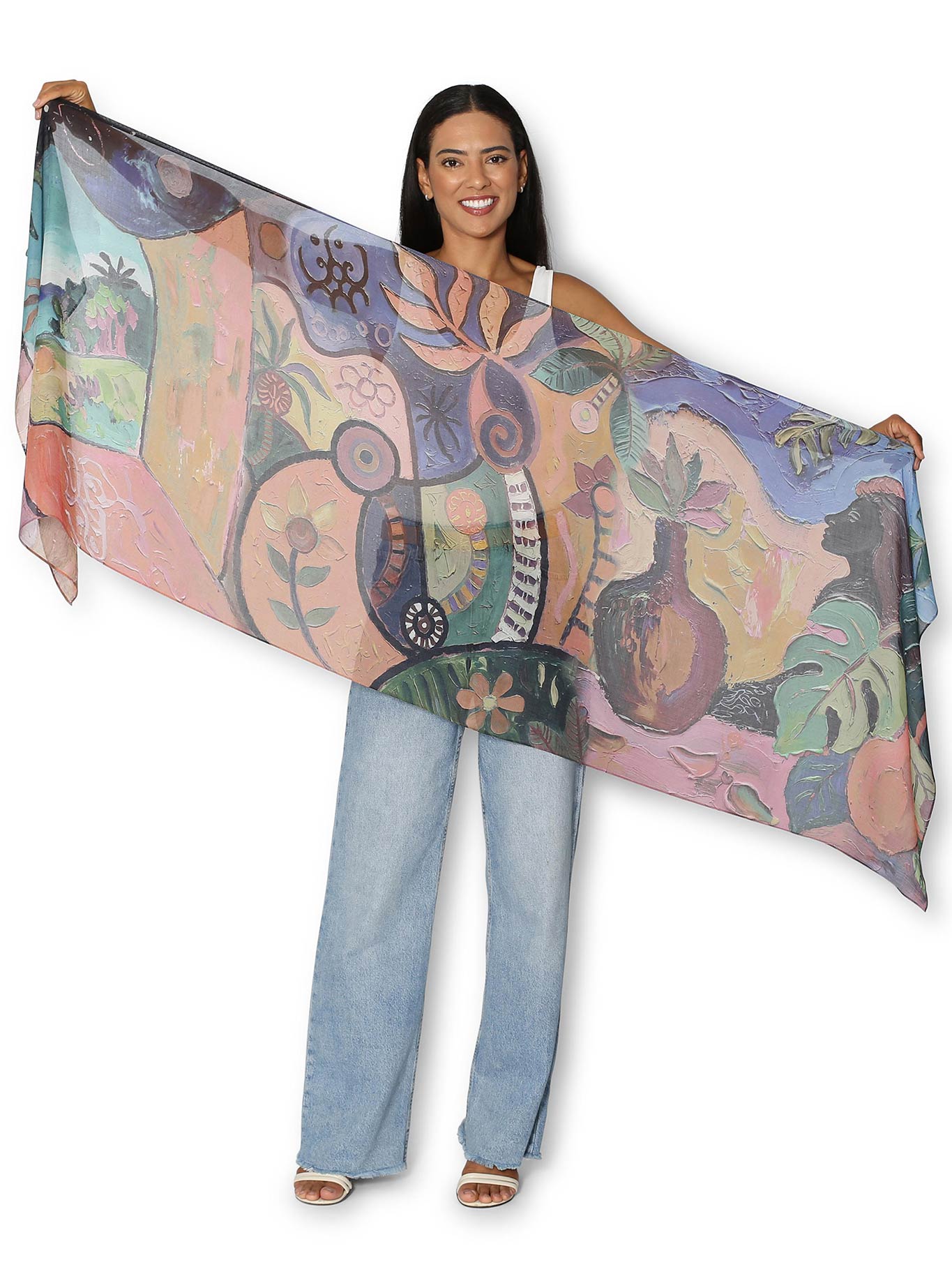 THE ARTISTS LABEL A DAY IN TAHITI SCARF (Print)