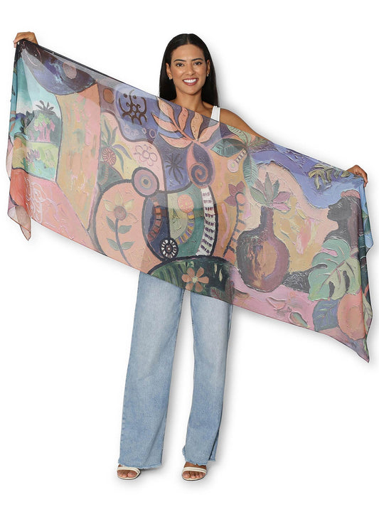 The Artists Label A Day In Tahiti Scarf (Print)