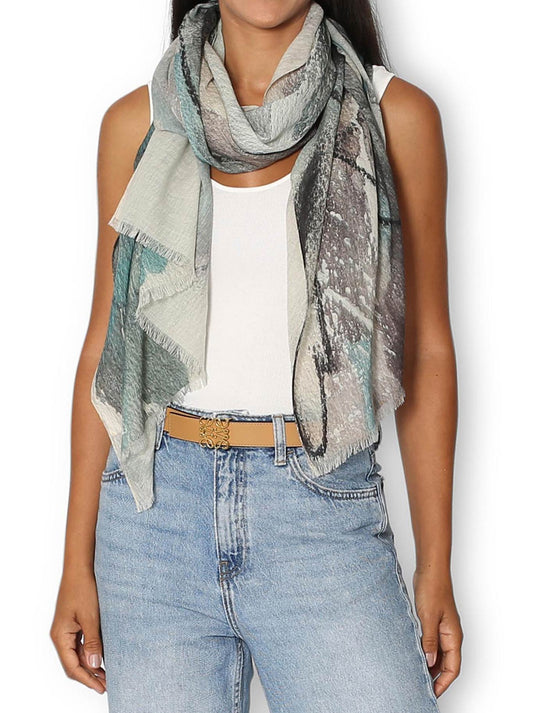Image of Scarves & Shawls. Product name - The Artists Label Winter Dance Wool Scarf in Print colour by brand - The Artist Label
