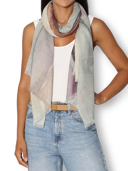 Image of Scarves & Shawls. Product name - The Artists Label Transformation Wool Scarf in Print colour by brand - The Artist Label